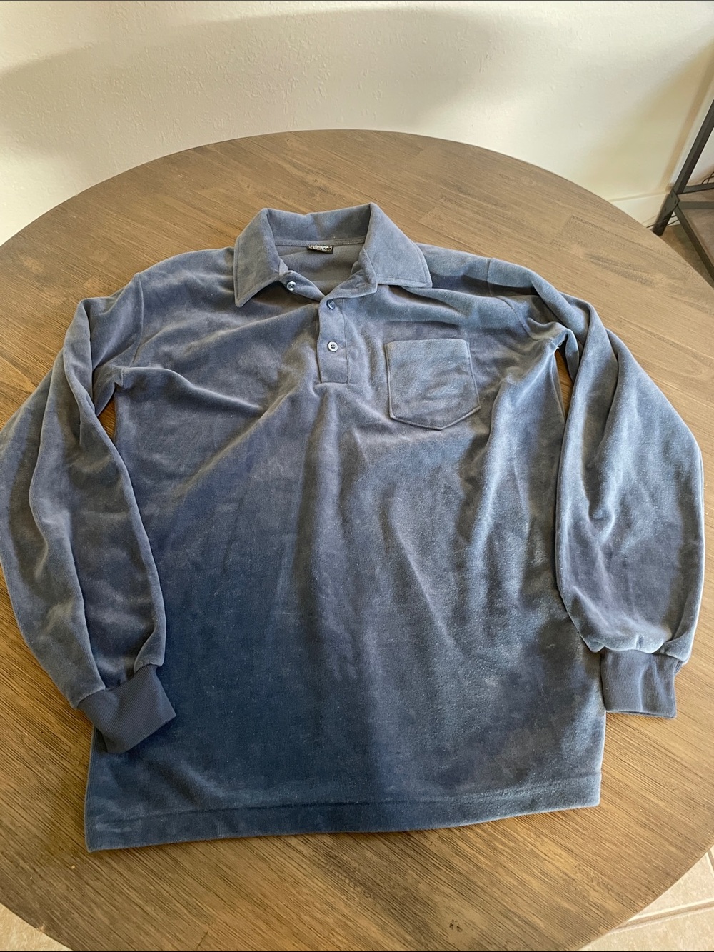 Vintage Campus Long-Sleeve Polo Shirt with Pocket